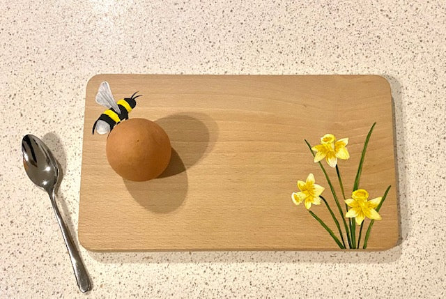 Hand Painted Egg & Toast Platter
