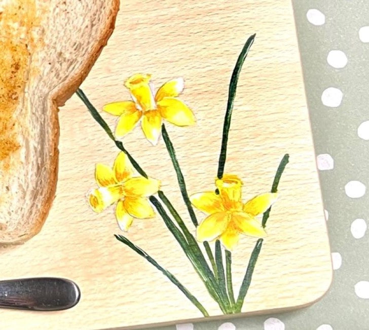 Hand Painted Egg & Toast Platter