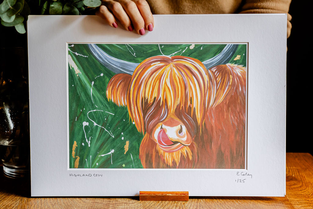 The Highland Cow Limited Edition Signed A4 Print